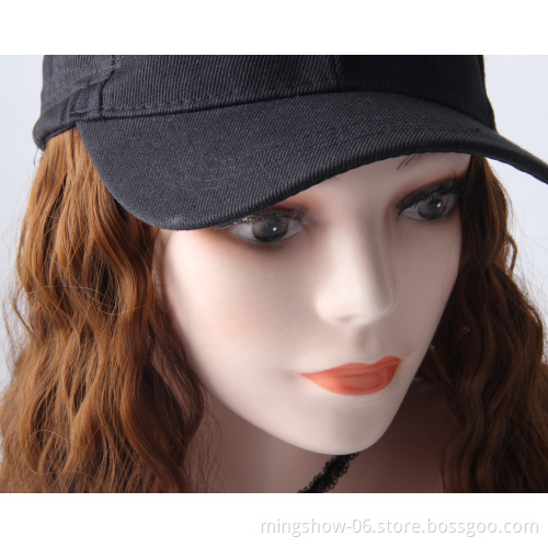 Promotion price synthetic hair baseball cap wig,braided wigs,female fiber hair on sale